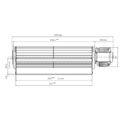 Ventola tangenziale EBM QLN65/2400 A33-3025LH - immagine 3