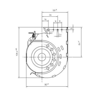 Ventola tangenziale EBM QLN65/2400 A33-3025LH - immagine 4