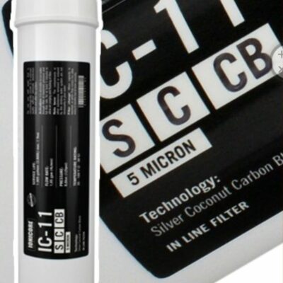 Ionicore IC-11SCCB Filtro in Linea carbon block al cocco battereostatico 1/4" NPT 2,5"x11" - 5 micron (25)