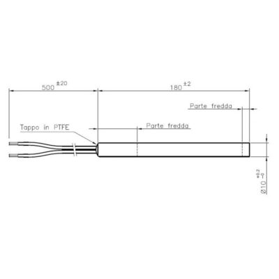 resistenza HT liscia dm10 x 180 mm